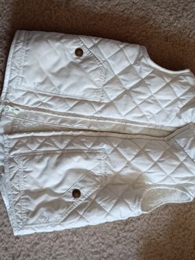 GAP Girls White Quilted Puffer Vest